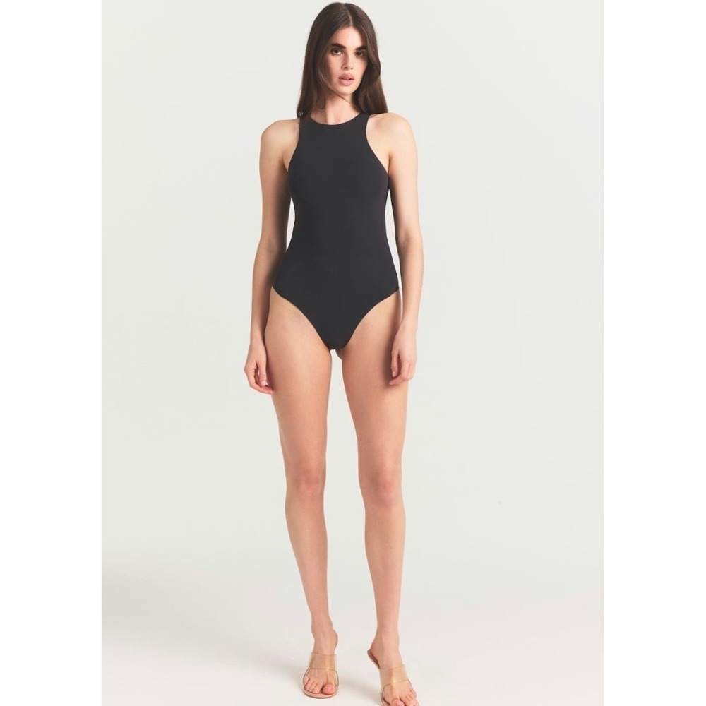 Skims Fits Everybody HIgh Neck Bodysuit BD-TNG-9223 Onyx Small - Picture 2 of 6